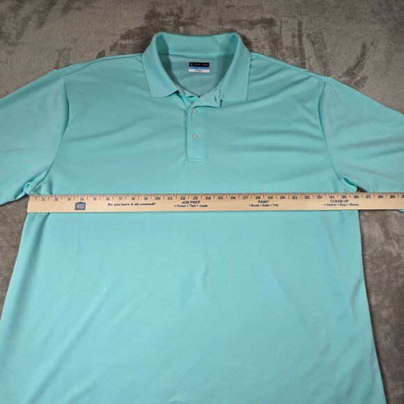 PGA TOUR Airflux 2XLT Aqua Blue Polo Shirt Mens Tall Performance Golf Shirt - Picture 5 of 10